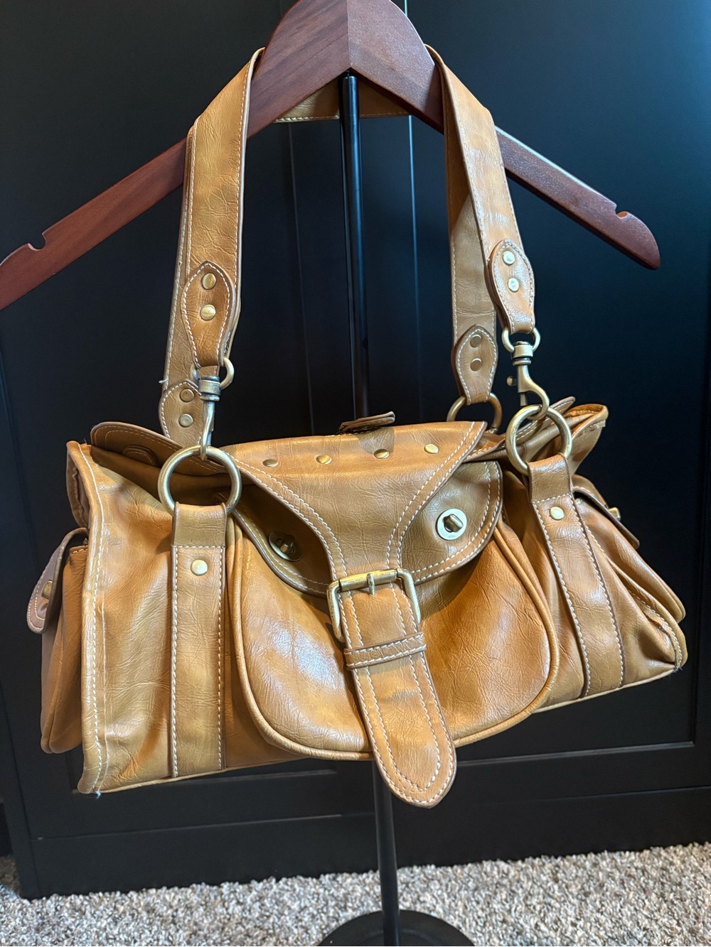 Leather hand bags